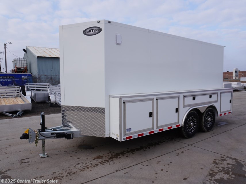 New 2025 CellTech 7x16ft Galvanized Enclosed Service Trailer available in East Bethel, Minnesota