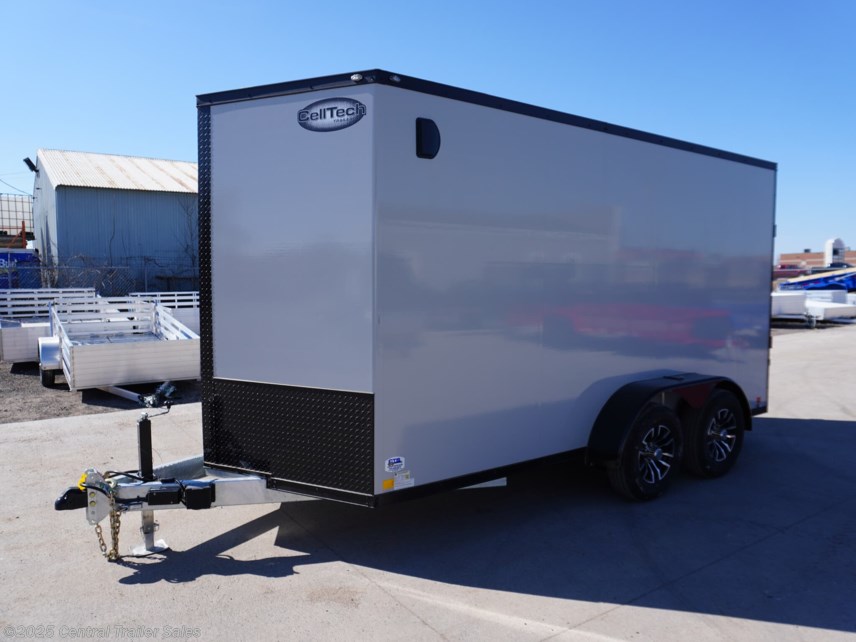 New 2024 CellTech 7x14ft Galvanized Enclosed Cargo Trailer available in East Bethel, Minnesota
