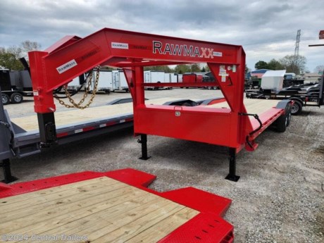 LDX - 24&#39; x 102&quot; Gooseneck Equipment Hauler / Buggy Hauler
*G.V.W.R.: 14,000
*Suspension: Spring
*Axles: 2 - Dexter Brake (7,000lb.)
*Wheels: 4 - 16&quot; Black
*Tires: 4 - 14 Ply ST235/80R16
*Frame: 12&quot; I Beam 14lb
*Gooseneck: 12&quot; I Beam 14lb
*Cross-Members: 16&quot; Center 3&quot; Channel
*Rub rail: 2&quot; Flat Bar with Spools
*Floor: 2&quot; Treated Wood
*Ramps: 8&#39; Channel Slide Out
*Toolbox: Between Risers
*Coupler: Adjustable 2 5/16&quot; Ball
*Safety Chains: 3/8&quot; Grade 70
*Jack: 2 - 10K Drop Legs
*Lights: LED DOT Approved
*Paint: 3 Stage Powder Coat - Black
* 14Ply upgrade