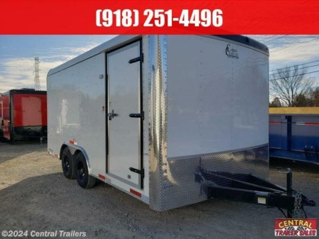 Cargo Craft 8.5&#39;X16&#39; White Tandem Axle Heavy Duty / Hauler Expedition Series, 5.2K Axles, 7.0&#39; Ceiling Height, (2) LED Loading Lights, ESX Package, Spring Assisted Ramp, 36&quot; Side Door with RV Latch, E-Track, (2) 12 Volt Dome Lights.