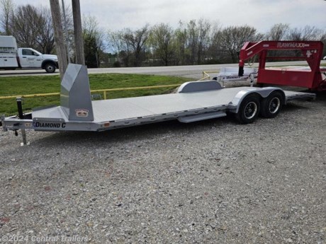 Diamond C 22&#39;X83&quot; GTF 206 Car Hauler, (2) 6K Drop Axles, 5 Leaf Slipper, (2) Electric Brakes, Cross Members 3&quot; I-beam on 16&quot; Centers, Spare Mount Curb Side, Lockable Tongue, 2 5/16 Coupler, 6&quot; X 8.5&quot; LB I-Beam, Winch Plate, Bolt On Rock Plate, Diamond Plate Floor, Formed Rub Rail, Black 6 hole Wheels 225/75/15 Radial, Metallic Silver, DOT LEDs, GTF Decals