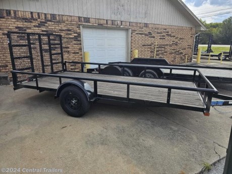 Top Hat Pipe Top Utility Trailer, Single Axle, Treated Wood, LED lights 2 Coupler, 4&#39; Reinforced Ramp Gate
