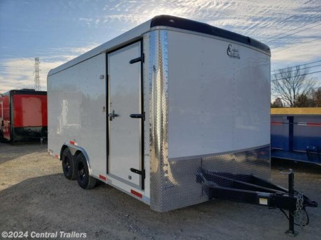 Cargo Craft 8.5&#39;X16&#39; Work Trailer, White Tandem Axle Heavy Duty / Hauler Expedition Series, 5.2K Axles with 16&quot; Wheels with 14 ply tires, 7.0&#39; Ceiling Height, (2) LED Loading Lights, ESX Package, Spring Assisted Ramp, 36&quot; Side Door with RV Latch, E-Track, (2) 12 Volt Dome Lights.
