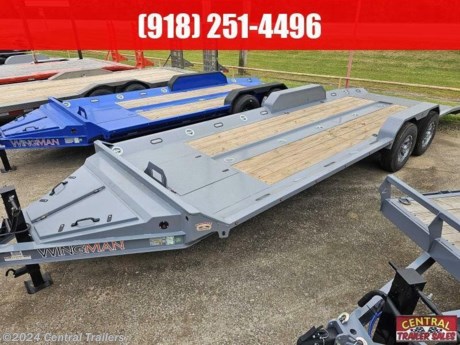 WMX22BP14K WMX - 24&#39; x 83&quot; Equipment Hauler 2 - 7,000 lb. Electric Brake Torsion Axles, 16&quot; Aluminum Wheels with 4 - ST235/80R16 14 Ply Tires, 6&quot; I Beam Frame &amp; Tongue, 16&quot; Center Crossmembers, 12G Tie Down Wings, 2&quot; Treated Wood, Flush Mounted D-Rings Included, Led Work Lights, 6ft Slide Out Ramps, Adjustable 2 5/16&quot; Ball Coupler, 3/8&quot; Safety Chains, 1 - 10,000 lb. Drop Leg Jack, LED Lights, Powder Coat Paint - Shadow Grey