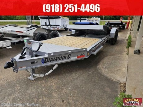 DIAMOND C HDT207 HYDRAULICALLY DAMPENED TILT EQUIPMENT TRAILER- PACESETTER EDITION
Options
SPARE MOUNT, PASSENGER (CURB) SIDE
STEP - 1 - 36&quot; SIDE STEP
FLOOR, 2&quot; TREATED FLOOR (L22&#39;)
STAKE POCKETS, 2&quot; X 3/8&quot; RUB RAIL W/STAKE POCKETS
TIE DOWN, STANDARD 5/8&quot; D-RINGS (4 TOTAL)
TIRES, ST235/80R16 RADIAL 14 PLY, 8 HOLE BLACK
SPARE, ST235/80R16 RADIAL 14 PLY, 8 HOLE BLACK
PAINT, METALLIC SILVER
LIGHTS, ALL LED
JACK, 12K DROP-LEG JACK
FORK HOLDER
STORAGE, HD V-TONGUE BOX W/LID
TONGUE, INTEGRAL W/ FRAME (I-BEAM)
COUPLER, 2-5/16&quot;, 21K DEMCO EZ-LATCH (ADJ CHANNEL)
FENDER, 3/16&quot; DIA PLATE, SUPER HEAVY DUTY
TILT, HYD DAMPENED (GRAVITY)
DECK, 6&#39; STATIONARY DECK/16&#39; TILT BED (L22)
DECALS, HDT
CROSS MEMBERS, 3&quot; I-BEAM ON 12&quot; CENTERS (L22)
SUSPENSION, 6-LEAF SLIPPER ROLLER SPRINGS
AXLE, 2 - 7K DROP AXLE, ELECTRIC DRUM BRAKES
FRAME SIZE, L22X82
FRAME, 8&quot; X 10LB I-BEAM