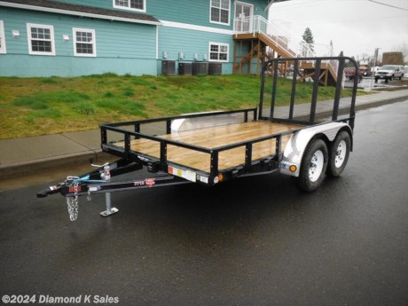 &lt;ul&gt;
&lt;li&gt;2023 P J Trailer UK12-7K 77&quot; X 12&#39; Utility Trailer (7000 G.V.W.R)&lt;/li&gt;
&lt;li&gt;2 3500 lb axles (1 brake) - 205/75/R 15 radial tires on black&amp;nbsp;mod&amp;nbsp;wheels - removable aluminum fenders - LED lights - 4&quot; Gate ramp - 2&quot; Bull Dog A-frame coupler - 5000 lb swing down jack - 4&quot; channel frame and wrap tongue.&lt;/li&gt;
&lt;li&gt;Spare Tire &amp;amp; Mount&lt;/li&gt;
&lt;li&gt;Primer &amp;amp; Black powder Coat.&lt;/li&gt;
&lt;li&gt;Serial # On Order&lt;/li&gt;
&lt;/ul&gt;
&lt;p&gt;&amp;nbsp;&lt;/p&gt;
&lt;p&gt;&amp;nbsp;&lt;/p&gt;