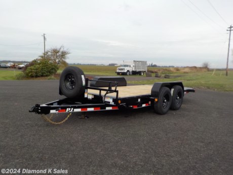 &lt;ul&gt;
&lt;li&gt;2023 P J T616 Car Hauler Tilt 83&quot; X 16&#39; Tilt - (14,000 lb G.V.W.R)&lt;/li&gt;
&lt;li&gt;2 7000 lb torsion brake axles - 235/80/R 16 LR-E radial tires on black wheels - front chain tray - 2 5/16&quot; bulldog adjustable coupler - 6&quot; channel frame and wrap tongue - 3&quot; channel cross members on 16&quot; centers - Treated Pine deck - removable diamond plate steel fenders - 12,000 lb down leg jack - LED lights&lt;/li&gt;
&lt;li&gt;Upgrade To 12&quot; O C Cross Members $300 VALUE INCLUDED&lt;/li&gt;
&lt;li&gt;Spare Tire Mount (Spare $200 Value Included)&lt;/li&gt;
&lt;li&gt;Primer &amp;amp; Black Powder Coat.&lt;/li&gt;
&lt;li&gt;Serial # 2650902&lt;/li&gt;
&lt;li&gt;THIS IS A GREAT FORKLIFT TRAILER.&lt;/li&gt;
&lt;li&gt;&lt;span style=&quot;font-size: 10px;&quot;&gt;THERE IS A .5% DEALER PRIVILEGE TAX TO OREGON BUYERS ON ALL NEW VEHICLES INCLUDING TRAILERS AND WE HAVE A $50 DOC FEE.&lt;/span&gt;&lt;/li&gt;
&lt;/ul&gt;
&lt;p&gt;&amp;nbsp;&lt;/p&gt;