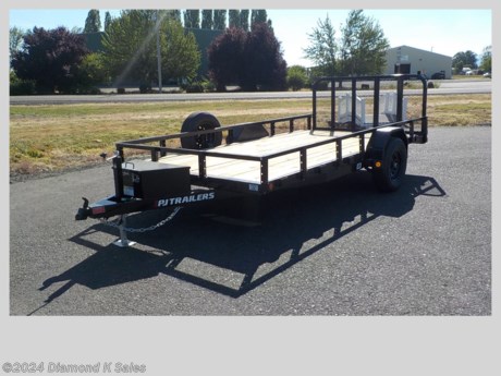 &lt;ul&gt;
&lt;li&gt;2022 P J Trailer U814-5K 83&quot; X 14&#39; Utility - (4995 G.V.W.R)&lt;/li&gt;
&lt;li&gt;5200 lb. Dexter Idler axle - 225/75/R 15&amp;nbsp;&amp;nbsp;radial tires on Black mod wheels - removable aluminum fenders - 3&#39; spring assist fold in gate ramp - 2&quot; bull dog coupler - 5000 lb swing down jack - 4&quot; channel frame and wrap tongue - LED lights.&lt;/li&gt;
&lt;li&gt;7000 lb. Tongue Jack with front tool box&lt;/li&gt;
&lt;li&gt;Spare Tire &amp;amp; Mount&lt;/li&gt;
&lt;li&gt;Black Powder Coat.&lt;/li&gt;
&lt;li&gt;Serial # 2650564&lt;/li&gt;
&lt;li&gt;&lt;span style=&quot;font-size: 10px;&quot;&gt;THERE IS A .5% DEALER PRIVILEGE TAX TO OREGON BUYERS ON ALL NEW VEHICLES INCLUDING TRAILERS AND WE HAVE A $50 DOC FEE.&lt;/span&gt;&lt;/li&gt;
&lt;/ul&gt;
