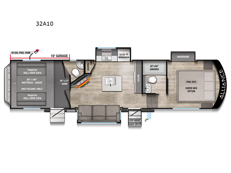 2025 Alliance RV Valor All-Access 32A10 - New Toy Hauler For Sale by Blue Compass RV Springfield in Strafford, Missouri features Slideout