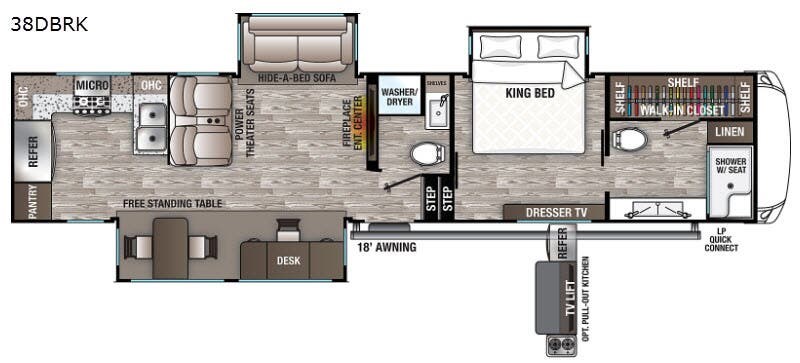 2020 Forest River Cedar Creek Hathaway Edition 38DBRK - Used Fifth Wheel For Sale by Blue Compass RV Springfield in Strafford, Missouri features Slideout