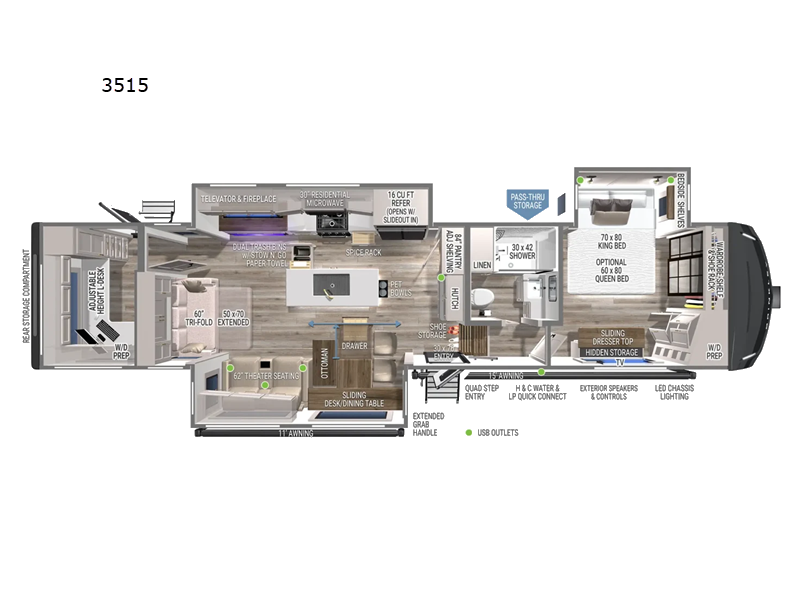 2026 Brinkley RV Model Z 3515 - New Fifth Wheel For Sale by Blue Compass RV Springfield in Strafford, Missouri features Slideout