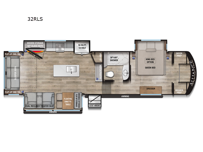 2026 Alliance RV Avenue 32RLS - New Fifth Wheel For Sale by Blue Compass RV Springfield in Strafford, Missouri features Slideout