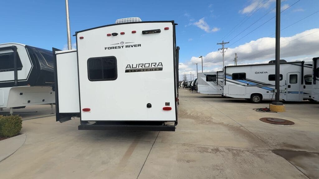 2026 Forest River Aurora Sky Series 320BDS - New Travel Trailer For Sale by Blue Compass RV Springfield in Strafford, Missouri