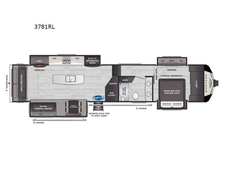 2021 Keystone Montana 3781RL - Used Fifth Wheel For Sale by Blue Compass RV Springfield in Strafford, Missouri features Slideout