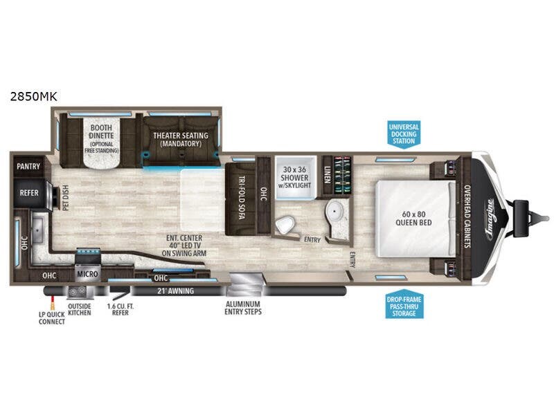 2019 Grand Design Imagine 2850MK - Used Travel Trailer For Sale by Blue Compass RV Springfield in Strafford, Missouri features Slideout