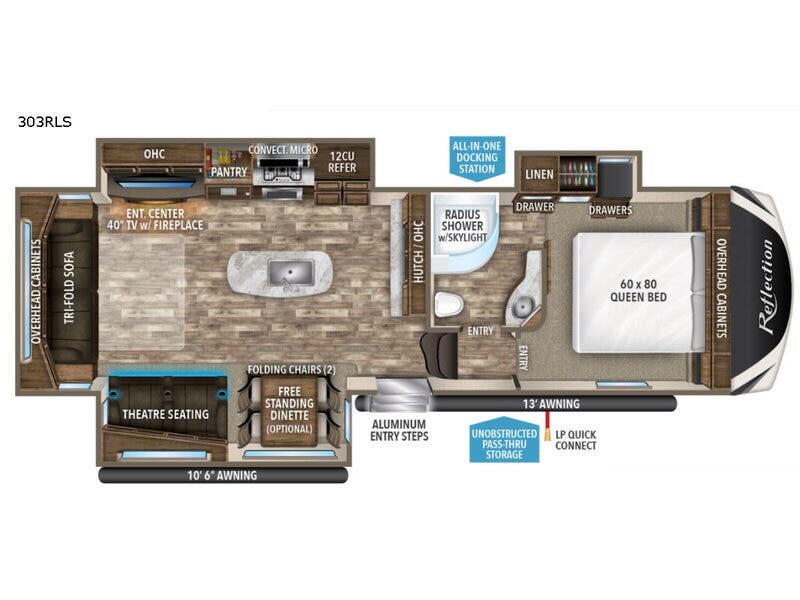 2018 Grand Design Reflection 303RLS - Used Fifth Wheel For Sale by Blue Compass RV Springfield in Strafford, Missouri features Slideout