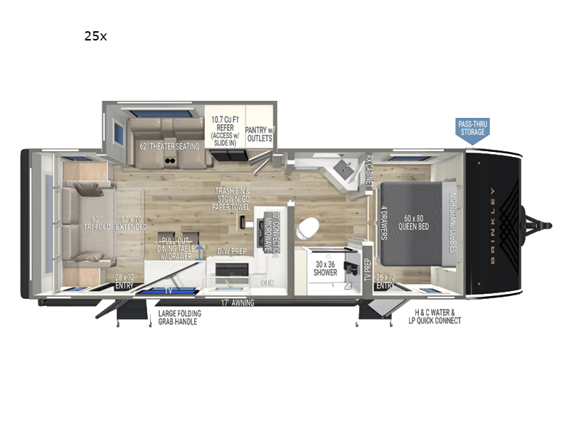 2027 Brinkley RV Model Ix 25x - New Travel Trailer For Sale by Blue Compass RV Springfield in Strafford, Missouri features Slideout