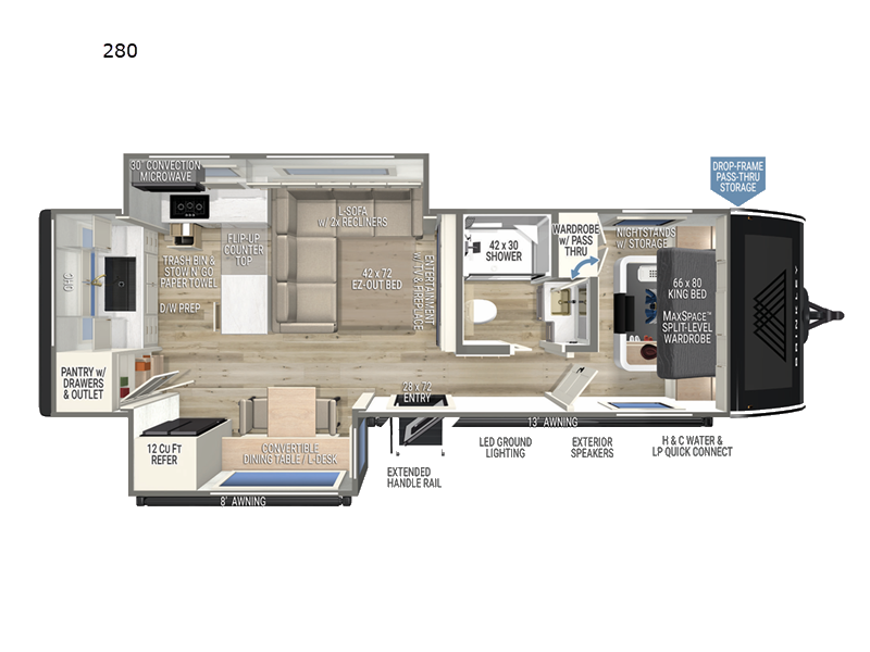 2027 Brinkley RV Model I 280 - New Travel Trailer For Sale by Blue Compass RV Springfield in Strafford, Missouri features Slideout