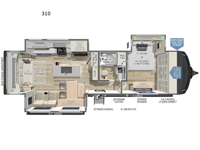 2027 Brinkley RV Model Z AIR 310 - New Travel Trailer For Sale by Blue Compass RV Springfield in Strafford, Missouri features Slideout
