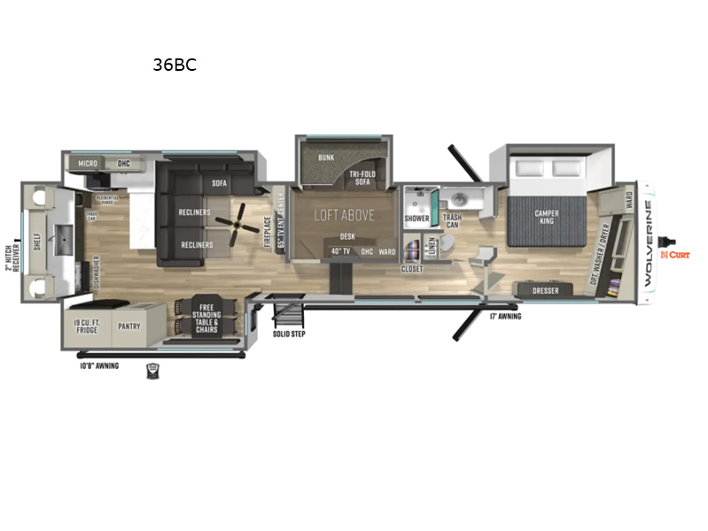 2027 Forest River Wolverine 36BC - New Fifth Wheel For Sale by Blue Compass RV Springfield in Strafford, Missouri features Slideout