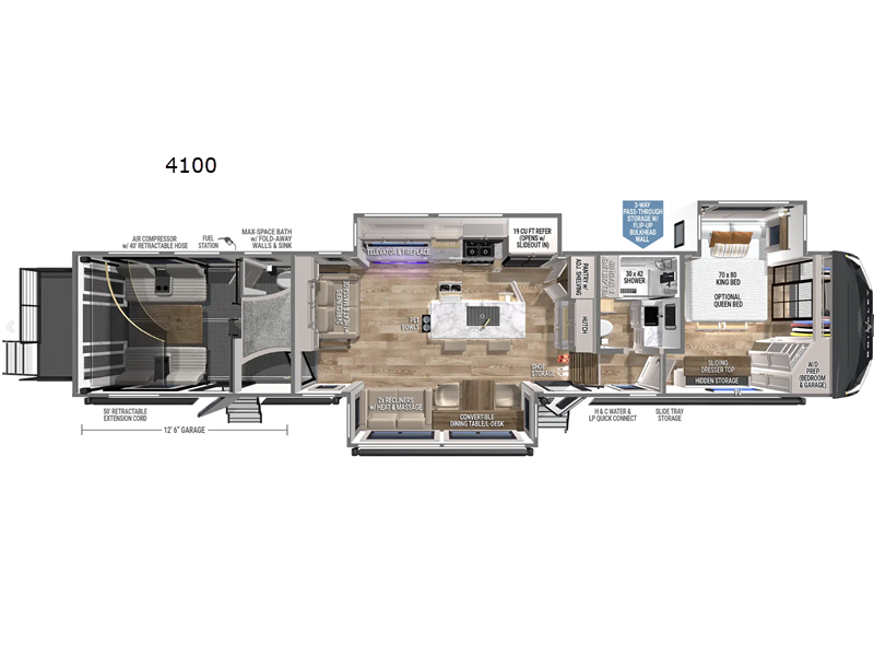 2026 Brinkley RV Model G 4100 - New Toy Hauler For Sale by Blue Compass RV Springfield in Strafford, Missouri features Slideout