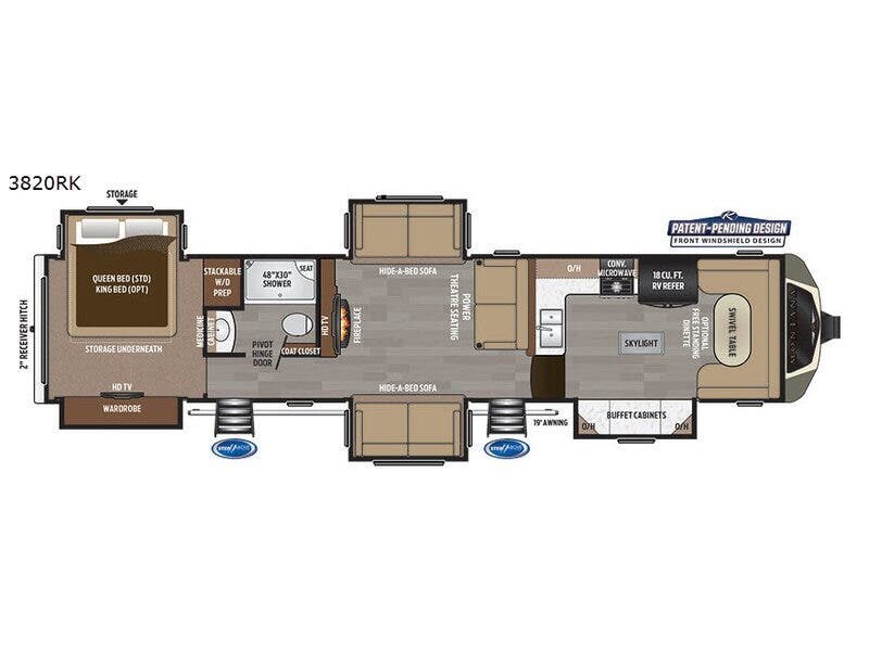 2018 Keystone Montana 3820FK - Used Fifth Wheel For Sale by Blue Compass RV Springfield in Strafford, Missouri features Slideout