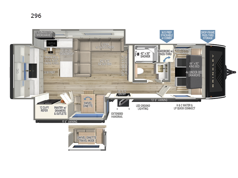 2027 Brinkley RV Model I 296 - New Travel Trailer For Sale by Blue Compass RV Springfield in Strafford, Missouri features Slideout