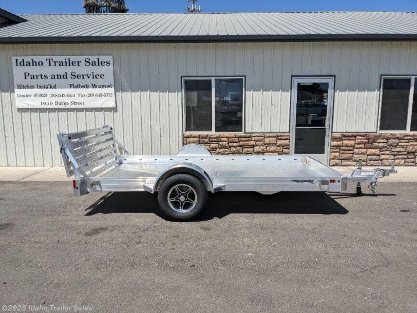 New 2024 Hillsboro Aluminum Utility Trailer 78 x 12&apos; Utility Trailer with Bi-Fold Ramp available in Buhl, Idaho
