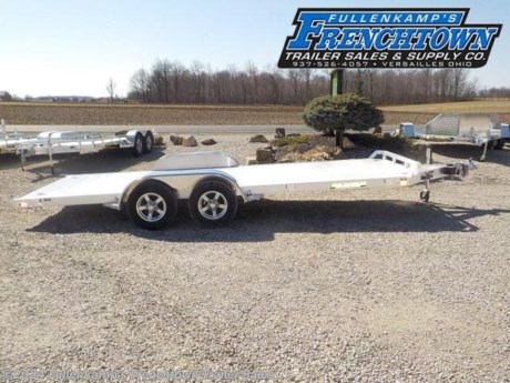 2023 ALUMA TRAILER MFG. MODEL 8218 -TA UTILITY TRAILER, 101-1/2&#39;&#39; OVERALL WIDE, 81&#39;&#39; BETWEEN THE TANDEM ALUMINUM TEAR DROP REMOVABLE FENDERS, X 18&#39; STRAIGHT FLAT DECK, W/ 8 STAKE POCKETS DOWN EACH SIDE &amp; 4 - STAINLESS STEEL &quot;D&quot; RING TIE DOWNS, (2) 13&quot; WIDE X 6&#39; LONG PULL OUT REAR RAMPS, 2500# SWIVEL TONGUE JACK W/ CASTER WHEEL, 2 - 5/16&#39;&#39; BALL COUPLER W/ SAFETY CHAINS, ALUMINUM PLANK FLOORING, ST-205/75R X 14&#39;&#39; LOAD RANGE &quot;C&quot; RADIAL TIRES, 545 ALUMINUM WHEELS, 3500# TORSION AXLES, DOT LEGAL, RV PLUG, LED LIGHTS,ALL ALUMINUM IN CONSTRUCTION, 7000# GVWR, 1425# SHIPPING WEIGHT, SN: 1YGHD1826PB251947