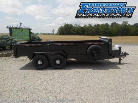 2023 B-WISE TRAILER MFG. MODEL DT716 LP-HD-14 DUMP TRAILER, 102&quot; OVERALL WIDE, 81-1/2&quot; WIDE INSIDE X 10 GUAGE 16&#39; LONG BED W/ COMBO REAR GATE, 20&quot; TALL 12GA FIXED SIDES, FULL HEIGHT STAKE POCKETS, FULL LENGTH TARP RAIL W/ TARP KIT, W/ (4) D-RINGS WELDED IN CORNERS, 8&quot; TUBE MAIN FRAME, TWIN CYLINDERS, POWER UP AND GRAVITY DOWN, POWER CONTROL UNIT W/ 20&#39; CORD LENGTH, LOCKABLE BATTERY BOX W/ SHOCK HOUSING BATTERY, PUMP AND RESERVOIR, DIAMOND PLATE TANDEM FENDERS, 12000# SIDE WIND DROP-LEG JACK, 2 5/16&quot; ADJUSTABLE COUPLER W/ SAFETY CHAINS, ST235/ 80R 16&quot; L.R. E RADIAL TIRES ON 8-LUG MOD WHEELS, (2) 7000# SPRING AXLES W/ BRAKES AND COMPLETE BREAK-A-WAY SYSTEM AND BATTERY, DOT LEGAL, 7-WAY RV PLUG, LED LIGHTS, SEALED WIRING HARNESS, 14000# GVWR, APROX 4265# SHIPPING WEIGHT, H TONE BLACK IN COLOR, SN: 58CB1DD20PC001484