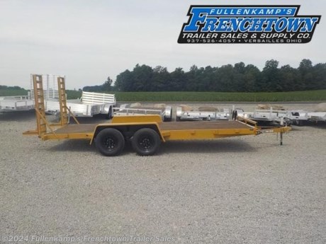 2023 B-WISE TRAILER MFG. MODEL EH18-10 EQUIPT. TRAILER, 102&#39;&#39; OVERALL WIDE W/ STAKE POCKETS, 82&#39;&#39; BETWEEN THE STEEL FENDERS, X 18&#39; FLATDECK, W/ 5&#39; LONG STAND UP LADDER RAMPS, 5&#39;&#39; CHANNEL MAIN FRAME, 3&#39;&#39; CHANNEL CROSSMEMBERS, 2K TOPWIND JACK, A - FRAME 2 - 5/16&#39;&#39; BALL COUPLER W/ SAFETY CHAINS, TREATED FLOORING, ST-225/75R X 15&#39;&#39; LOAD RANGE &quot;D&quot; RADIAL TIRES, 6 - BOLT MOD WHEELS, EZ LUBE 5200# SLIPPER SPRING AXLES, DOT LEGAL, RV PLUG, RUBBER MOUNTED LED LIGHTS W/ SEALED HARNESS, DOCUMENT HOLDER, CAT YELLO PHOSATE WASHED POWDER PRIMER AND POWDER TOP COAT PAINT, 9990# GVWR, 2100# SHIPPING WEIGHT, SN: 58CB1EE2XPC002372