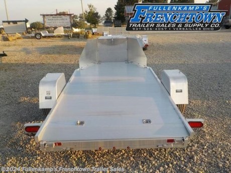 2023 ALUMA TRAILER MFG. MODEL TK1 EL TRIKE TRAILER, 86&#39;&#39; OVERALL WIDE, 5&#39;3&#39;&#39; WIDE BETWEEN FENDERS, X 11&#39;5&#39;&#39; LONG DECK, W/ 57-1/4&#39;&#39; WIDE X 57&#39;&#39; LONG RAMP THAT STORES UNDER THE TRAILER, W/ 4 - RECESSED STAINLESS STEEL &quot;D&quot; TIE DOWNS, 24&#39;&#39; ALUMINUM TREAD PLATE STONE GUARD, FRONT STORAGE BOX, 1 - 2&#39; MOTOR CYCLE CHOCK, 800# SWIVEL JACK W/ CASTER WHEEL, 2&#39;&#39; BALL COUPLER W/ SAFETY CHAINS, ALUMINUM PLANK FLOORING, ST-205/75R X 14 LOAD RANGE &quot;C&quot; RADIAL TIRES, 5-4.5&#39;&#39; BOLT ALUMINUM WHEELS, 3500# TORSION AXLE W/ ELECTRIC BRAKES, DOT LEGAL, 4-FLAT PLUG, LED LIGHTS, ALL ALUMINUM CONSTRUCTION, 2990# GVWR, 525# SHIPPING WEIGHT, SN: 1YGUS0919PB259660