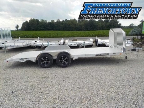 2023 ALUMA TRAILER MFG. MODEL 8218B ANV TANDEM AXLE UTILITY TRAILER, 101-1/2&#39;&#39; OVERALL WIDE, 81&#39;&#39; BETWEEN THE TANDEM ALUMINUM TEAR DROP REMOVABLE FENDERS, X 18&#39; STRAIGHT DECK INCLUDING A 2&#39; BEAVERTAIL, 8 BED LIGHTS, AIR DAM, 7&#39; SLIDE OUT RAMPS, W/ STAKE POCKETS DOWN EACH SIDE &amp; 4 - STAINLESS STEEL &quot;D&quot; RING TIE DOWNS, &amp; 2 - FOLD DOWN REAR STABILIZER JACKS, 1500# SWIVEL TONGUE JACK W/ CASTER WHEEL, 2 - 5/16&#39;&#39; BALL COUPLER W/ SAFETY CHAINS, STORAGE BOX W/ LIGHTS, ALUMINUM PLANK FLOORING, ST-205/75R X 14&#39;&#39; LOAD RANGE &quot;C&quot; RADIAL TIRES, 545 BLACK ALUMINUM WHEELS, 3500# TORSION AXLES, DOT LEGAL, RV PLUG, LED LIGHTS W/ SEALED HARNESS, ALUMINUM IN COLOR, 7000# GVWR, 1425# SHIPPING WEIGHT, SN: 1YGHD1823PB258578