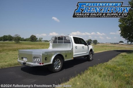 NEW CM TRUCK BEDS, MODEL AL SK 9&#39;4&quot;/ 94&#39;&#39;/ 60&quot;/ 34&quot; (CABCHASS) SD, ALUMINUM TRUCK BED, 9&#39;4&quot; LONG X 94&quot; WIDE X 60&quot; CAB TO AXLE X 34&#39;&#39; FRAME WIDTH, FITS ALL CAB CHASSIS W/ 60&#39;&#39; CAB TO AXLE W/ DUAL WHEEL, ALL STEEL FRAME CONSTRUCTION, 4&quot; STEEL CHANNEL FRAME RAILS, 3&#39;&#39; ALUMINUM CROSSMEMBERS, ALUMINUM EXTRUDED FLOOR, INTEGRATED ALUMINUM HEADACHE RACK, ALUMINUM RUB RAIL w/ STAKE POCKETS, ANGLED ALUMINUM FUEL FILL, FULL WIDTH SMOOTH ALUMINUM REAR SKIRT, TAPERED REAR CORNERS FOR MAXIMIZED TURNING RADIUS, (4) LOCKABLE FLUSH MOUNTED TOOL BOXES W/ T-HANDLE COMPRESSION LATCHES, PREMIUM POWDER COATED STEEL CHASSIS, DOT REQUIRED LED MARKER LIGHTING, 7 WAY ROUND &amp; 5 WAY FLAT ELECTRICAL PLUG ON REAR TAILBOARD, 30,000# RATED B&amp;W GOOSENECK HITCH W/7 WAY ELECTRICAL PLUG, 24,000# B &amp; W RATED REAR HITCH. 821# SHIPPING WEIGHT, SN: MV00348944