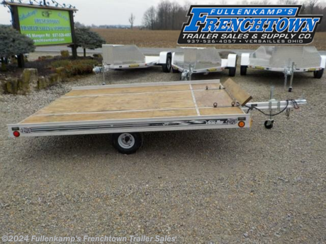 USED FLOE TRAILER MFG. VERSA-MAX TILT SNOWMOBILE TRAILER, 10&#39; LENGTH X 102&quot; WIDE 2 PLACE SNOWMOBILE TRAILER W/ VERSA TRACK SYSTEM, NEW WOOD DECK, NEW 2&quot; COUPLER W/ SAFETY CHAINS, NEW TONGUE JACK, NEW TIRES, ALL ELECTRICAL GONE THRU AND REPLACED WHERE NECESSARY, TRAILER IS READY TO GO!! (NO MCO)