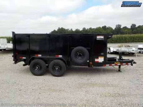2024 BIG TEX TRAILER MFG. MODEL 14LP-14 BK6SIRPD P4 HEAVY DUTY LO-PRO DUMP TRAILER, 102&quot; OVERALL WIDE, 83&quot; BETWEEN THE 12GA. 48&quot; TALL SIDES X 14&#39; LONG ON THE 10GA. SMOOTH STEEL FLOOR, STAKE POCKETS &amp; J HOOKS ON SIDES, (4) D-RINGS WELDED IN CORNERS, COMBO REAR GATE BOTH SPREADER AND BARN DOORS, 8&quot; I-BEAM 10# TONGUE AND MAINFRAME, 3&quot; CHANNEL BED CROSSMEMBERS ON 16&quot; CENTERS, LOCKABLE PUMP AND BATTERY BOX IN FRONT OF BED, 9&quot; X 72&quot; 14GA STEEL BLACK DIAMOND PLATE DOUBLE BROKE FENDERS, SELF CONTAINED ELECTRIC / HYDRAULIC SCISSORS HOIST POWER UP AND DOWN, 110V ON BOARD 5-AMP CHARGER, 8000# TOPWIND DROP LEG JACK, 18000# DEMCO ADJUSTABLE 2-5/16&quot; BALL COUPLER W/ SAFETY CHAINS, ST235/ 80R 16 L.R. E RADIAL TIRES ON 8-BOLT BLACK MOD WHEELS W/ MOUNT AND SPARE, (2) 7000# DROP AXLES W/ E-Z LUBE HUBS, BRAKES ON BOTH AXLES AND COMPLETE BREAK-A-WAY SYSTEM, DOT LEGAL, 7-WAY RV PLUG, CRANK STYLE MESH TARP KIT, 24&quot; TALL DECK HEIGHT, LED LIGHTING PACKAGE, SEALED WIRING HARNESS, 6&#39; SLIDE IN RAMPS, BLACK IN COLOR, 14000# GVWR, 4936# SHIPPING WEIGHT, SN: 16V1D1922R7305673