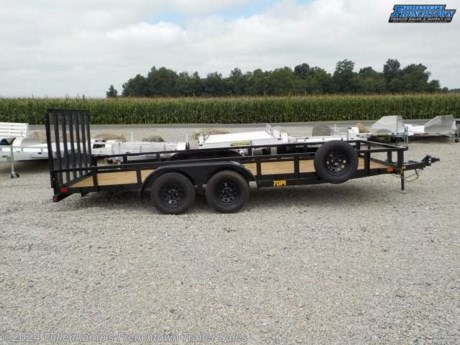 2024 BIG TEX TRAILER MFG. MODEL 70PI - 18XBK4RG UTILITY TRAILER, 102&#39;&#39; OVER ALL WIDE, 83&#39;&#39; BETWEEN THE 16&#39;&#39; TALL SIDE RAILS W/ 2-3/8&#39;&#39; TOP TUBE RAIL, X 18&#39; LONG ON THE FLOOR, W/ STAKE POCKETS, &amp; 4&#39; SPRING ASSIST REAR RAMP GATE, 4&#39;&#39; CHANNEL MAIN FRAME, 3&#39;&#39; X 2-1/2&#39;&#39; X 3/8&#39;&#39; ANGLE IRON CROSSMEMBERS, TEAR DROP SMOOTH STEEL FENDERS, 2K TOP WIND JACK W/ SAND PAD, ADJUSTABLE 2 5/16&#39;&#39; STEEL BALL COUPLER W/ SAFTY CHAINS, TREATED FLOORING, ST-205/75R X 15&#39;&#39; LOAD RANGE &quot;C&quot; RADIAL TIRES, 5 - BOLT BLACK MOD WHEELS W/SPARE TO MATCH, 3500# SPRING AXLES W/ ELEC BRAKES ON BOTH, DOT LEGAL, RV PLUG, RUBBER MOUNTED LED LIGHTS W/ SEALED HARNESS, BLACK IN COLOR, 7000# GVWR, 2110# SHIPPING WEIGHT, SN: 16V1U222XR3319408