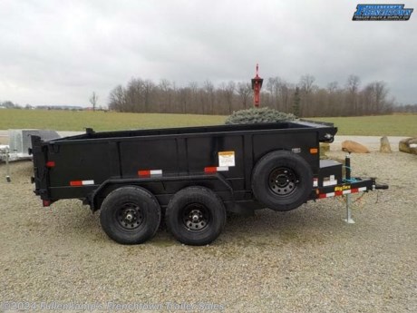 2024 BIG TEX TRAILER MFG. MODEL 10SR-12XL-BK6SIR DUMP TRAILER, 102&#39;&#39; OVERALL WIDE, 83&#39;&#39; BETWEEN THE 24&#39;&#39; 12 GAUGE SIDES W/ STAKE POCKETS, J TIES FOR THE CRANK TARP KIT, 4 - &quot;D&quot; RINGS WELDED IN THE BED, X 12&#39; LONG ON THE 10 GAUGE SMOOTH STEEL FLOORING, W/ COMBO REAR GATE BOTH BARN DOOR &amp; SPREADER, W/ TWO 6&#39; SLIDE IN THE REAR RAMPS, 2&#39;&#39; X 6&#39;&#39; TUBE MAIN FRAME, 3&#39;&#39; CHANNEL CROSSMEMBERS ON THE BED, &amp; 8&#39;&#39; CHANNEL ON THE MAIN FRAME, 9&#39;&#39; X 72&#39;&#39; STEEL DIAMOND PLATE FENDERS, 7K TOP WIND DROP LEG JACK, ADJUSTABLE 2 - 5/16&#39;&#39; BALL COUPLER W/ SAFETY CHAINS, ST-235/80R X 16&#39;&#39; LOAD RANGE &quot;E&quot; RADIAL TIRES W/ SPARE MOUNT AND SPARE, 6 BOLT BLACK WHEELS, 5200# SPRING AXLES, DOT LEGAL, RV PLUG, RUBBER MOUNTED LED LIGHTS W/ SEALED HARNESS, SELF CONTAINED HYDRAULIC SYSTEM W/ POWER UP &amp; DOWN, W/ SINGLE CYLINDER HOIST, LOCKABLE TOOL/PUMP &amp; BATTERY BOX, BLACK IN COLOR, 9990# GVWR, 3410# SHIPPING WEIGHT, SN: 16V1D1621R7306821