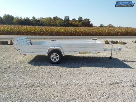 2024 ALUMA TRAILER MFG. MODEL 6812 H-BT ALL ALUMINUM UTILITY TRAILER, 92-1/2&quot; OVERALL WIDE, 68&quot; BETWEEN THE FENDERS X 12&#39; LONG DECK W/ 12&quot; SOLID SIDE AND FRONT, (4) TIE DOWN LOOPS 2 PER SIDE, BI-FOLD REAR RAMP GATE, A-FRAMED TONGUE 48&quot; LONG, JEEP STYLE SMOOTH ALUMINUM FENDERS, 800# SWIVEL TONGUE JACK W/ CASTER WHEEL, 2&quot; BALL COUPLER W/ SAFETY CHAINS, EXTRUDED ALUMINUM PLANK FLOORING, ST205/ 75R 14&quot; LOAD RANGE C RADIAL TIRES, ON 5-4.5 BOLT PATTERN ALUMINUM WHEELS W/ CENTER CAPS, (1) 3500# TORSION AXLE - NO BRAKES - , DOT LEGAL, LED LIGHTING PACKAGE, 2990# GVWR, 640# SHIPPING WEIGHT. SN: 1YGUS1215RB275390