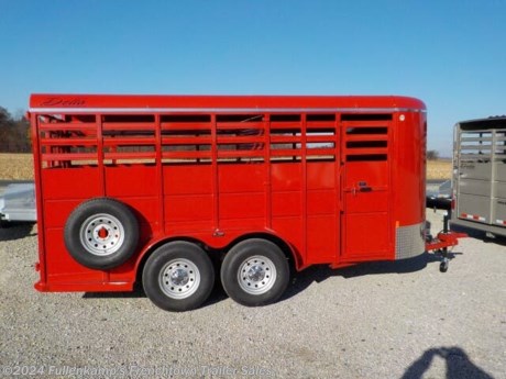 &lt;p&gt;2024 &amp;nbsp;DELTA TRAILER MFG. &amp;nbsp; MODEL 500 SERIES, 16&#39; BP &amp;nbsp; LIVESTOCK TRAILER, &amp;nbsp;102&#39;&#39; OVERALL, 6&#39; &amp;nbsp;WIDE INSIDE, X 16&#39; LONG ON THE FLOOR, X &amp;nbsp;6&#39;6&#39;&#39; TALL INSIDE, W/ 48&#39;&#39; EMBOSSED SIDES W/ &amp;nbsp;2 - OPENINGS @ THE TOP, &amp;nbsp;ESCAPE DOOR CURB SIDE, &amp;nbsp;CENTER CUT GATE, &amp;nbsp;FULL WIDTH REAR GATE W/ 1/2 SLIDER, TOP WIND JACK W/ &amp;nbsp;CASTER WHEEL, &amp;nbsp;2-5/16&#39;&#39; BALL COUPLER W/ SAFETY CHAIN &amp;amp; 4&#39;&#39; CHANNEL &amp;nbsp;A &amp;nbsp;FRAME, &amp;nbsp;SMOOTH STEEL ROOF, &amp;nbsp;ATP STONE GUARD, TANDEM STEEL TEAR DROP FENDERS, TREATED FLOORING, ST-235/80R X 16&#39;&#39; LOAD RANGE &quot;E&quot; TIRES, 6 - BOLT MOD WHEELS W/ MATCHING SPARE, DEXTER 3500# SPRING AXLES, 2&#39;&#39; X 3&#39;&#39; ANGLE MAIN FRAME, 2&#39;&#39; X 2&#39;&#39; X 1/4&#39;&#39; ANGLE CROSSMEMBERS ON 16&#39;&#39; CENTERS, 1&#39;&#39; X 2&#39;&#39; TUBE UPWRIGHTS ON 24&#39;&#39; CENTERS, 1&#39;&#39; X 1&#39;&#39; TUBE ROOF BOWS ON 24&#39;&#39; CENTERS, DOT LEGAL, RV PLUG, LED LIGHTS, RED W/ BLACK TRIM, 7000# GVWR, 2861# SHIPPING WEIGHT, SN: 4MWBS1629RN063642&lt;/p&gt;