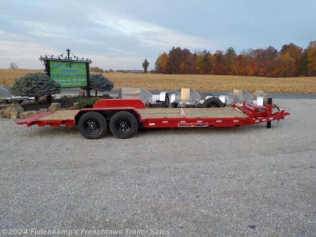 &lt;p&gt;2024 TRAILERMAN TRAILER MFG. &amp;nbsp; MODEL &amp;nbsp;T83166CT-B-140 &amp;nbsp;CUSHION TILT EQUIPMENT TRAILER, &amp;nbsp; 102&#39;&#39; OVERALL WIDE, 82&#39;&#39; BETWEEN THE FENDERS, W/ 6&#39; STATIONARY DECK, &amp;amp; 16&#39; TILTING DECK @ 11 DEGREE ANGLE, &amp;nbsp;W/ 10 - &quot;D&quot; RINGS, &amp;amp; ADJUSTABLE WINCH MOUNT POST &amp;amp; CUSHION CYLINDER W/ FLOW CONTROL, SIDE MOUNTED FORK CARRIERS, TREATED FLOORING, 5&#39;&#39; X 3&#39;&#39; TUBE MAIN FRAME, 3&#39;&#39; CROSSMEMBERS ON 12&#39;&#39; CENTERS, 12K DUAL PIN SPRING ASSIST DROPLEG JACK, ADJUSTABLE 2-5/16&#39;&#39; BALL COUPLER W/ SAFETY CHAINS, LOCKABLE TOOL BOX &amp;nbsp;IN THE TONGUE, TANDEM STEEL FENDERS, ST-235/80R X 16&#39;&#39; &amp;nbsp;LOAD RANGE &quot;E&quot; TIRES, 8 - BOLT MOD WHEELS W/ MATCHING SPARE, (2) 7000# &amp;nbsp;4&#39;&#39; DROP SLIPPER SPRING AXLES, DOT LEGAL, 7-WAY RV PLUG, RUBBER MOUNTED LED LIGHTS W/ SEALED HARNESS, &amp;nbsp;RED IN COLOR, 14000# GVWR, 4035# SHIPPING WEIGHT, SN: 5JWL62224RL108892&lt;/p&gt;