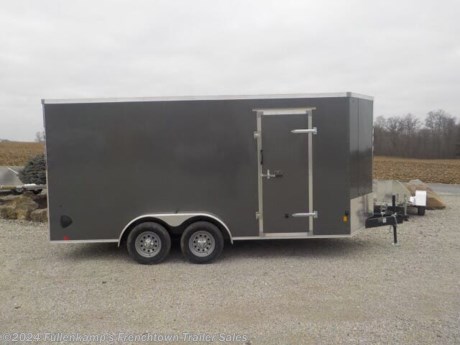 &lt;p&gt;2024 INTERSTATE MFG. &amp;nbsp; MODEL &amp;nbsp; IFC 716 TA2 &amp;nbsp; ENCLOSED CARGO TRAILER, &amp;nbsp;102&#39;&#39; OVERALL WIDE, 80&#39;&#39; WIDE INSIDE &amp;nbsp;X 16&#39; LONG ON THE FLOOR &amp;nbsp;PLUS THE WEDGE NOSE, X &amp;nbsp;7&#39; TALL, &amp;nbsp;32&#39;&#39; &amp;nbsp;ALUMINUM FRAME CURB SIDE DOOR W/ &amp;nbsp;CAMBAR LATCH, REAR RAMP DOOR W/ SPRING ASSIST, 6&#39;&#39; I BEAM MAIN FRAME, CROSSMEMBERS, UPRIGHTS &amp;amp; ROOF BOWS ON 16&#39;&#39; CENTERS, 8&#39;&#39; TANDEM ALUMINUM FENDERS, 1 - PIECE ALUMINUM ROOF, .&lt;strong&gt;030 OUTSIDE SCREWLESS SKIN&lt;/strong&gt; , &amp;amp; POWDER COATED SCREWS TO MATCH THE OUTSIDE COLOR WHERE NECESSARY, SIDE WIND JACK W/ SAND PAD, 2-5/16&#39;&#39; BALL COUPLER W/ SAFETY CHAINS, &amp;nbsp;3/8&#39;&#39; PLYWOOD INSIDE WALLS, 3/4&#39;&#39; DRYMAX &amp;nbsp;WATER RESTANT PLYWOOD FLOORING, ST-205/75R X 15&#39;&#39; LOAD RANGE &quot;C&quot; RADIAL TIRES, 545 MOD WHEELS W/ CHROME CENTER CAPS, 3500# TORSION AXLES, 4 5K RECESSED D-RINGS, DOT LEGAL, RV PLUG, 1 - 12 VOLT LED INTERIOR LIGHT W/ SWITCH, &amp;nbsp; 2 &amp;nbsp;- &amp;nbsp;FLOW THRU SIDE VENTS, CHARCOAL &amp;nbsp;IN &amp;nbsp;COLOR, 7000# GVWR, 2496# SHIPPING WEIGHT, SN: 1UK500G2XR1108514&lt;/p&gt;