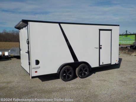 &lt;p&gt;2024 BRAVO TRAILERS MODEL SSAC7516TA2 FLAT TOP SLANT WEDGE V NOSE &lt;strong&gt;ALL ALUMINUM&lt;/strong&gt; ENCLOSED CARGO TRAILER, 102&quot; OVERALL WIDE, 87&quot; WIDE INSIDE X 16&#39; LONG ON THE FLOOR PLUS THE SLANT WEDGE NOSE, 6&#39; 6&quot; TALL INSIDE, MIDNITE EDITION W/ 8&quot; ROOF EXTENSION ON REAR, CURBSIDE DOOR W/ FLUSH LOCK, &amp;nbsp;MEDIUM DUTY SPRING ASSISTED REAR RAMP DOOR W/ FLAP, 5&quot; TUBE ALUMINUM MAINFRAME, &amp;nbsp;WALL POSTS AND CROSSMEMBERS ON 16&quot; CENTERS, ROOF BOWS 24&quot; CENTERS, TANDEM ALUMINUM TEARDROP FENDERS, 1-PC ALUMINUM ROOF, .030 SCREWLESS OUTSIDE SKINS, 24&quot; ATP SLOPED STONEGUARD, DOUBLE TUBE TONGUE, JACK W/ SANDPAD, 2-5/16&quot; BALL COUPLER W/ SAFETY CHAINS, 3/8&quot; ENGINEERED WOOD WALLS, 3/4&quot; ENGINEERED WOOD FLOOR, ST205/ 75R 15&quot; L.R. C RADIAL TIRES ON ALUMINUM WHEELS, (2) 3500# SPRING AXLES W/ BRAKES ON BOTH AND COMPLETE BREAK-A-WAY SYSTEM AND BATTERY, DOT LEGAL, 7-WAY RV PLUG, LED EXTERIOR LIGHTS, SEALED WIRING HARNESS, (2) 12-VOLT LED DOME LIGHT W/ SWITCH, 1 18&quot; REAR LOAD LITE W/ SWITCH, FLO THRU VENTS, 1 MAXAIR MINI VENT W/ RAINSHIELD, WHITE IN COLOR W/ BLACK ANGLED EXTERIOR STRIP, 7000# GVWR, 2475# SHIPPING WEIGHT, SN: 542BE1623RB044038&lt;/p&gt;