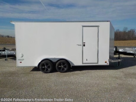 &lt;p&gt;2024 BRAVO TRAILERS MODEL SSAC7516TA2 FLAT TOP SLANT WEDGE V NOSE &lt;strong&gt;ALL ALUMINUM&lt;/strong&gt; ENCLOSED CARGO TRAILER, 102&quot; OVERALL WIDE, 87&quot; WIDE INSIDE X 16&#39; LONG ON THE FLOOR PLUS THE SLANT WEDGE NOSE, 7&#39; TALL INSIDE, 8&quot; ROOF EXTENSION ON REAR, CURBSIDE DOOR W/ FLUSH LOCK, &amp;nbsp;MEDIUM DUTY SPRING ASSISTED REAR RAMP DOOR W/ FLAP, 5&quot; TUBE ALUMINUM MAINFRAME, &amp;nbsp;WALL POSTS AND CROSSMEMBERS ON 16&quot; CENTERS, ROOF BOWS 24&quot; CENTERS, TANDEM ALUMINUM TEARDROP FENDERS, 1-PC ALUMINUM ROOF, .030 SCREWLESS OUTSIDE SKINS, 24&quot; ATP SLOPED STONEGUARD, DOUBLE TUBE TONGUE, JACK W/ SANDPAD, 2-5/16&quot; BALL COUPLER W/ SAFETY CHAINS, 3/8&quot; ENGINEERED WOOD WALLS, 3/4&quot; ENGINEERED WOOD FLOOR, ST205/ 75R 15&quot; L.R. C RADIAL TIRES ON ALUMINUM &amp;nbsp;WHEELS, (2) 3500# SPRING AXLES W/ BRAKES ON BOTH AND COMPLETE BREAK-A-WAY SYSTEM AND BATTERY, DOT LEGAL, 7-WAY RV PLUG, LED EXTERIOR LIGHTS, SEALED WIRING HARNESS, (2) 12-VOLT LED DOME LIGHT W/ SWITCH, 2 11&quot; REAR LOAD LITE W/ SWITCH, 6 RECESSED 5K D-RINGS, FLO THRU VENTS, WHITE IN COLOR, 7000# GVWR, 2475# SHIPPING WEIGHT, SN: 542BE1627RB043880&lt;/p&gt;
