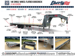 2026 Liberty LF14K102X25+5B12GNPF - New Deckover/Flat Deck Trailer for sale by Fullenkamp's Frenchtown Trailer Sales in Versailles, Ohio