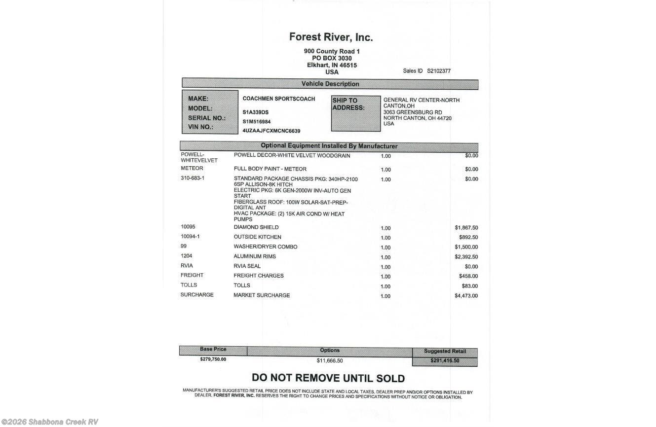 2022 Sportscoach 339DS * by Coachmen from Shabbona Creek RV in Atkinson, Illinois