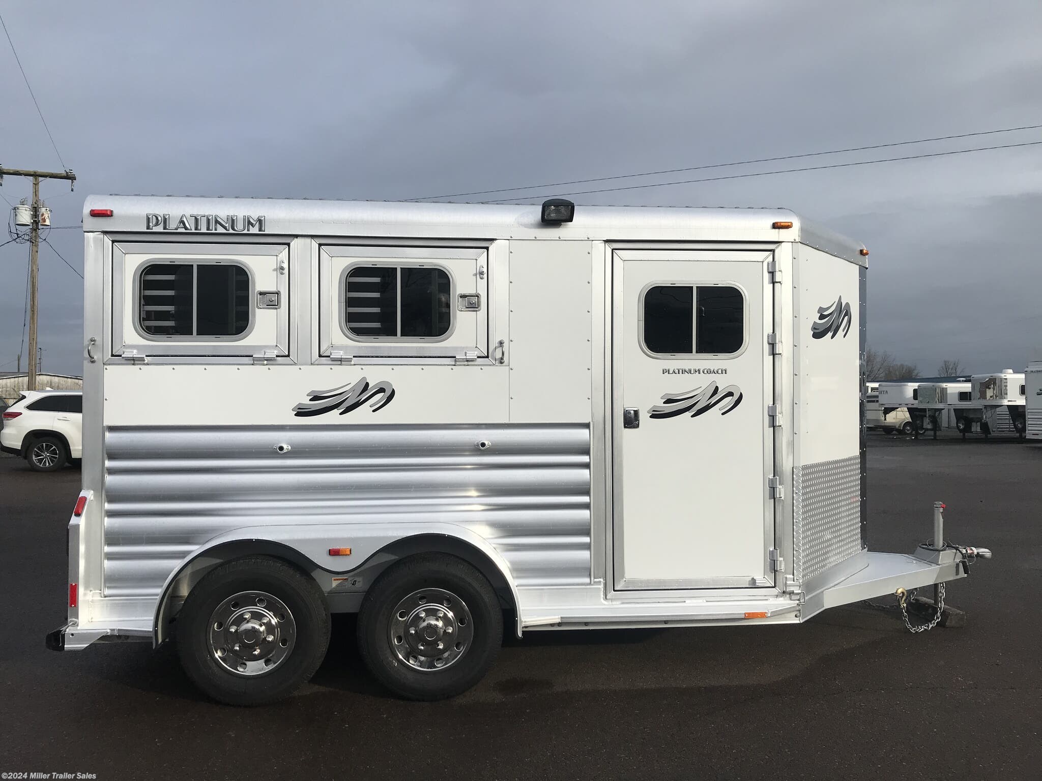 2 horse trailers