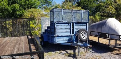 USED, 6X10 BLUE DIXIE TRAILER EMPTY WEIGHT 650# extra front cargo area extended to clear loaded equipment
SOLD &quot;AS IS WHERE IS&quot; NO WARRANTY IS EXPRESSED OR IMPLIED
