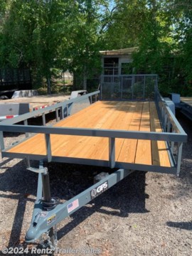 * GRAY
* 2023
* Empty Weight 1,650#
* GVWR 9,995#
* Tandem 5,000# Spring Axle
* Electric Brakes
* 2&#39;x6&quot; Channel Frame
* Tube Top Rail
* Wood Deck
* Top Wind Jack w/ Sand Foot
* Safety Chains
* 2 5/16&quot; Coupler
* DP Fenders w/ Fender Step
* LED Lights
* 4&#39; Mesh HD Ramp Gate w/ Gas Shocks
* 2&quot; x 4&quot; Stake Pockets
* 205/75 R 15 5 Lug Radial Tires and Wheels
* Electric Break a Way
* Wrap Tongue
Call for details and pricing information!
Rentz Trailers
12826 US-19, Hudson, FL 34667
727-863-2700