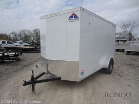 Stock #18010 New 2023 Haul-About 6x12&#39; Enclosed Cargo, Model: CGR612SA, 2990 lbs GVW; Number of axle(s): 1; Per axle capacity: 3500 lbs; Steel construction, Bumper hitch,   Cougar - Cargo doors, 32 inch Side dr, 18 inch Slope V-nose, Lauan walls, Side Vents, (4) 1.2k D-rings, Stab Jacks, Dome light, 16 inch Stoneguard, Ceiling liner above roof bows, Radial tires, 16 inch on center Walls/Floor/Roof, .030 Screwless skin, Aluminum roof, LEDs, Dexter Spring idler axle, No brakes, 6.5 Feet Interior Height. Color: White. Estimated shipping weight as stated by Mfg: 1229#. *Spare tire is NOT included. Sold separately. *Price reflects discount for aging and/or model year (may have scratches, fading, rust spots, etc).   Estimated payload capacity: 1761 lbs, Vin #7P6500E13P1011232.  Mfg Limited Warranty. Exclusions may apply. Located in Sycamore, IL 60178. All prices advertised do NOT include doc fee, taxes, title, and plate fees.   Go to www.rondotrailer.com for more information and to see our HUGE selection of inventory.  We&#39;re here to help because we&#39;re always behind you!     Tags:Enclosed Cargo     Cargo Enclosed Cargo Haulers Cargo_enclosed Enclosed Trailer Cargo Trailer .